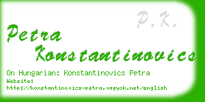 petra konstantinovics business card